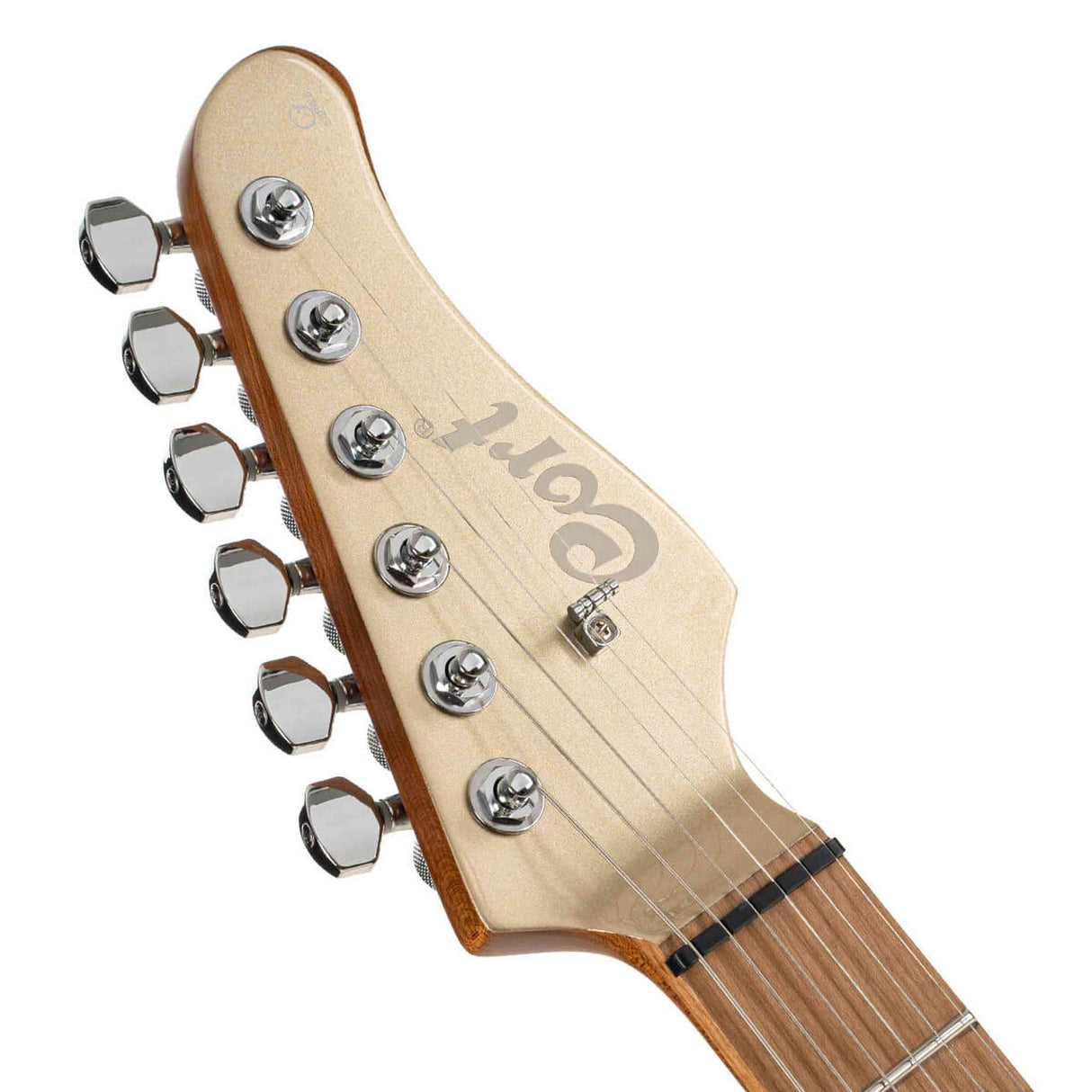 Cort G300 PRO MGD Elektrische Gitaar HH Linden met Maple Top Metallic Gold en Seymour Duncan Pickups