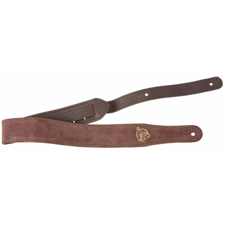 Flight S43 Bruine Suède Ukulele Strap EU Handgemaakt met Headstock Tie