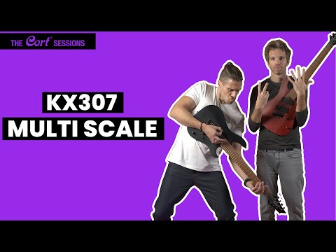 Cort KX307 Multi Scale OPBK 7-Snarige Elektrische Gitaar Mahonie Roasted Maple Open Pore Black