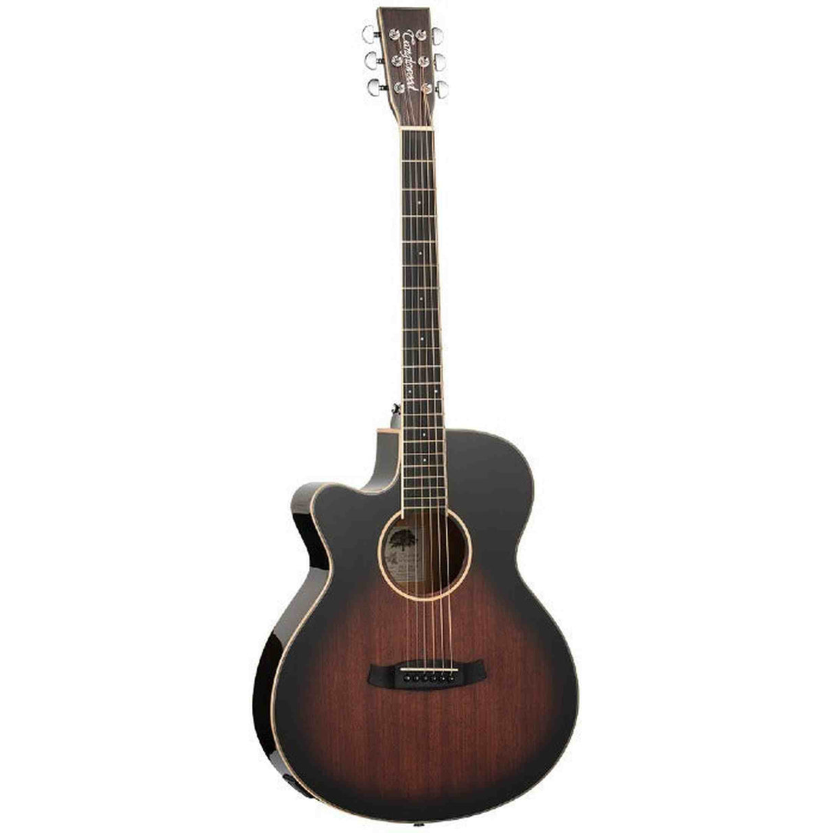 Tanglewood Winterleaf 4 CE AVB LH Linkshandige Super Folk Cutaway Elektro-Akoestische Gitaar Solid Mahogany Autumn Vintage Burst